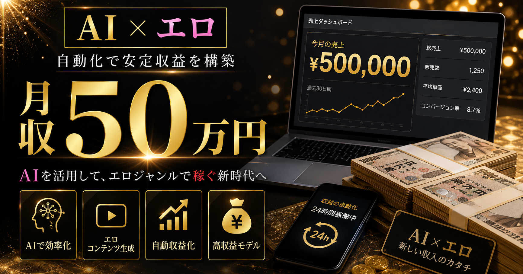 【35大特典付】きたのやまさんのAI×エロで月収50万以上稼ぐ‼️最初の10名は3万円OFFで販売中評判口コミ感想レビュー｜深夜マーケット
